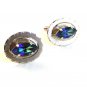 Vintage Sterling Silver & Blue Cufflinks Signed LaMode