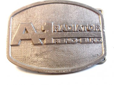 Vintage A-1 Radiator Reno Elko Nevada Pewter Belt Buckle Made in U.S.A.