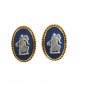 Vintage Clip On Jasperware Earrings by Wedgewood 100214