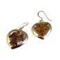 Sterling Silver & Gold 2 Tone Angel & Heart Pierced Earrings