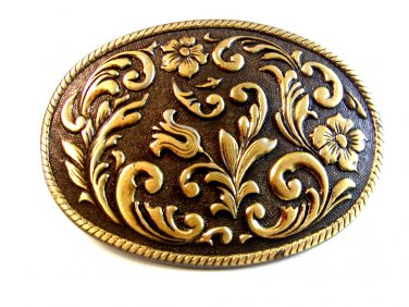 Vintage Western Cowboy Belt Buckle Made in U.S.A.