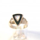 Vintage Sterling Silver Mother Of Pearl Turquoise Ring