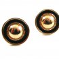Classy and Dressing Goldtone & Black Cufflinks by Hickok USA