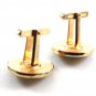 Classy and Dressing Goldtone & Black Cufflinks by Hickok USA