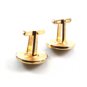 Classy and Dressing Goldtone & Black Cufflinks by Hickok USA