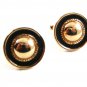 Classy and Dressing Goldtone & Black Cufflinks by Hickok USA