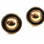 Classy and Dressing Goldtone & Black Cufflinks by Hickok USA