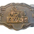 Vintage AWOT Auto Workers of Texas Belt Buckle Made in U.S.A.