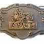 Vintage AWOT Auto Workers of Texas Belt Buckle Made in U.S.A.