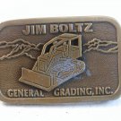 Vintage Jim Boltz General Grading Inc. Belt Buckle U.S.A.