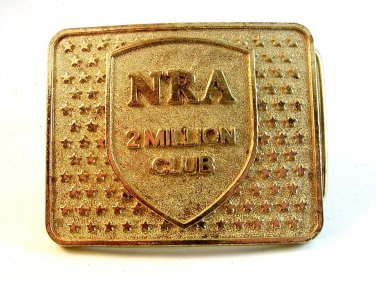 Vintage NRA 2 Million Club Belt Buckle