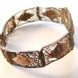 Sterling Silver Filigree 2 Tone Egyptian Revival Heart Bracelet