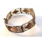 Sterling Silver Filigree 2 Tone Egyptian Revival Heart Bracelet