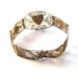 Sterling Silver Filigree 2 Tone Egyptian Revival Heart Bracelet