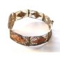 Sterling Silver Filigree 2 Tone Egyptian Revival Heart Bracelet