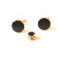 Unsigned Gold Tone & Black Cufflinks &  Tie Tac ???