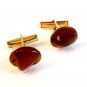Vintage Gold Tone & Amber Cufflinks