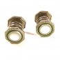 1910-20's Art Deco Mother Pearl Silvertone Green Cufflinks by SNAP LINK 72315