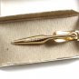 Vintage 1950's - 60s Mint In Box Goldtone Tie Clasp By SWANK 111814