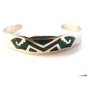 Vintage Taxco Mexican Sterling Silver Turquoise Cuff Bracelet