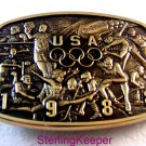 1988 Olympics Solid Brass Belt Buckle, by 8 K SilverSmiths USA