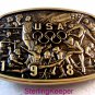 1988 Olympics Solid Brass Belt Buckle, by 8 K SilverSmiths USA