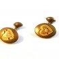 Vintage Gold Tone & Heart Cufflinks