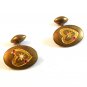 Vintage Gold Tone & Heart Cufflinks