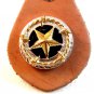 Western Cowboy Rodeo Key Chain with Silver & Gold Tone Star