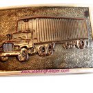 Vintage Silver Tone 18 Wheeler Belt Buckle