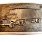 Vintage Silver Tone 18 Wheeler Belt Buckle