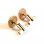 Vintage Gold Tone & Red Cufflinks Signed Swank
