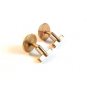 Vintage Gold Tone & Red Cufflinks Signed Swank