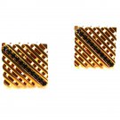 Vintage Goldtone & Blue Cufflinks Unbranded 6 30 15