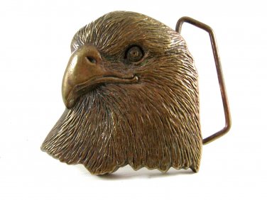 1978 Eagle Head Solid Brass Belt Buckle 11072013