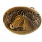 Small Vintage Horse Head Brass Belt Buckle by Award Designs