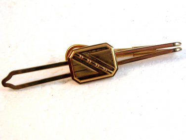 Vintage Art Deco Gold ToneTie Clasp