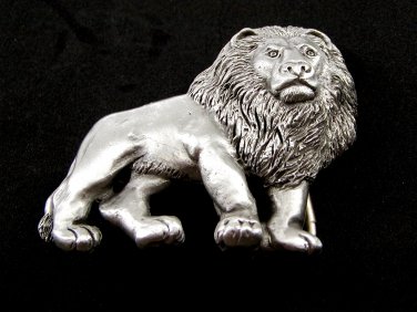 Lion Pewter Belt Buckle by KEV Made in USA 6514 Old New Stock