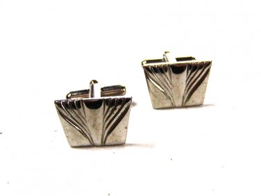 1950's - 60's Silvertone Mid Century Modern Cufflinks Unbranded 71515
