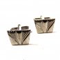 1950's - 60's Silvertone Mid Century Modern Cufflinks Unbranded 71515