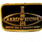 Vintage 1970 - 80's Arrowstone Oil Wells Brass Belt Buckle