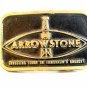Vintage 1970 - 80's Arrowstone Oil Wells Brass Belt Buckle