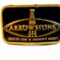 Vintage 1970 - 80's Arrowstone Oil Wells Brass Belt Buckle