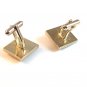 Vintage Silver Tone Amber & Deep Dark Blue Sapphire Cufflinks