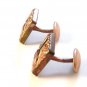 Vintage Deco Gold Tone Green Celluloid Cuff Links