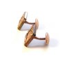 Vintage Deco Gold Tone Green Celluloid Cuff Links