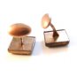 Vintage Deco Gold Tone Green Celluloid Cuff Links