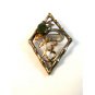 Vintage Wells Sterling Silver & Jade Brooch