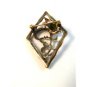 Vintage Wells Sterling Silver & Jade Brooch