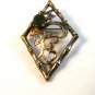 Vintage Wells Sterling Silver & Jade Brooch